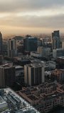 Vertical Video of San Diego, Vertical Aerial View Shot, sunset sunrise