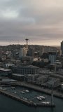 Vertical Video of Seattle, Vertical Aerial View Shot, day