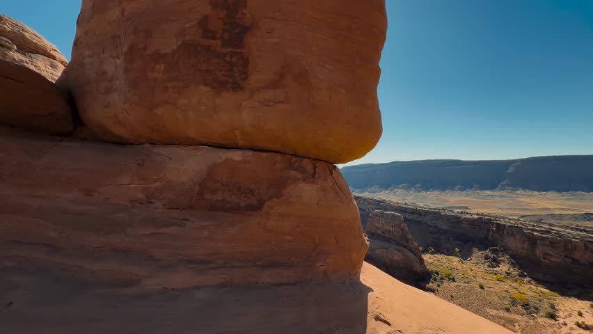 Delicate Arch at Arches National Park. Famous rock formation landmark in Utah.