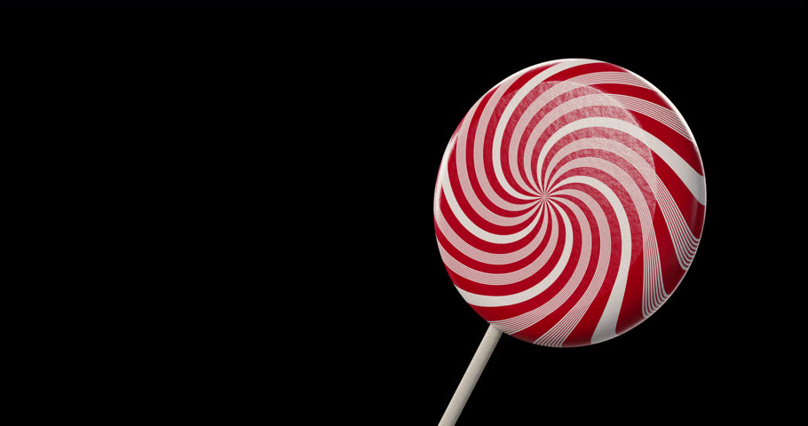 3D Candy Lollipop Animation Transparent Background 4K Video