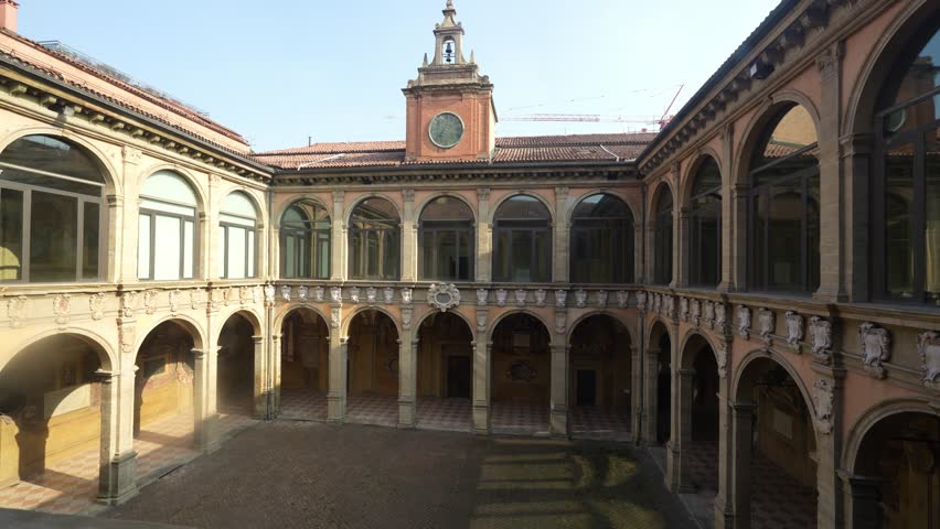 The Archiginnasio Municipal Library in Bologna.MOV