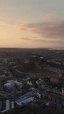 Vertical Video of Edinburgh, Aerial View Shot, Day