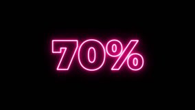 Pink Neon glowing 70% flickering Animation.