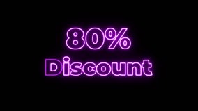 4K Neon 80% sale Discount. Loop high-quality Resolution Video.