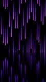 Vertical video purple neon lines flow down with reflection on the floor