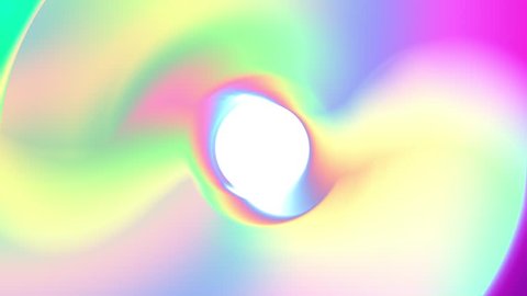 Hologram metallic softened by tender pastels. Seamless background in light neon colors. Holographic neon foil trend 80s, 90s colorful abstract motion graphic design. Seamless loop. Video animation  : vidéo de stock