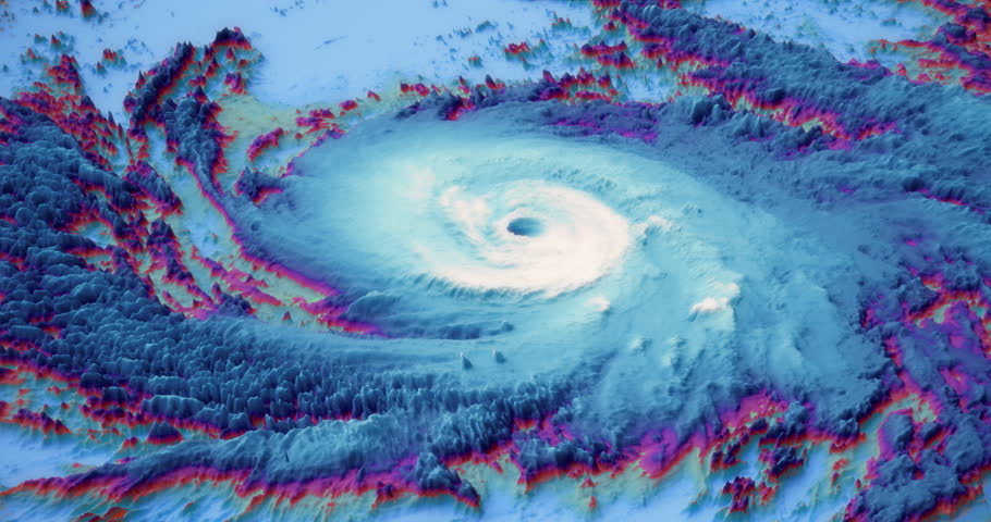 Bomb cyclone animation. (Elements provided by NASA) Suitable for showing the hurricane-like winter storm approaching the US east coast.