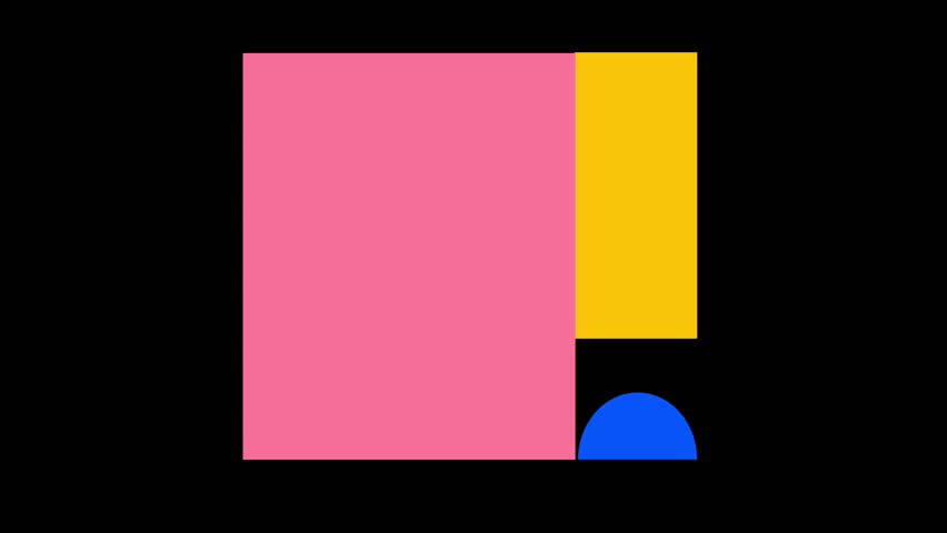 Introduction with animated colored shapes