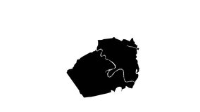 animated video of Baghdad map in Iraq