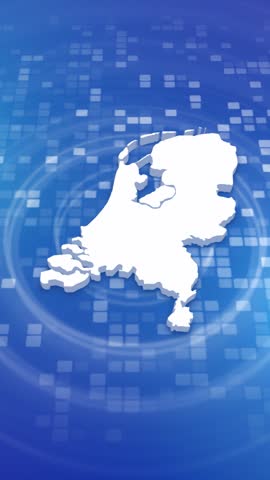 Mobile Vertical Resolution 1080x1920 Pixels, Netherlands 3D Map Intro on Minimal Background, 
Multi Purpose Background Useful for Politics, Elections, Travel, News and Sports Events

