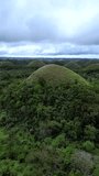 Chocolate hills Bohol. Philippines .Drone , Vertical video