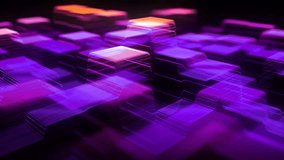 Wave motion of surfaces made of lines on black background. Abstract concept of audio waves, artificial intelligence (AI) and big data. 4K looped video of bright digital sound waves in virtual reality - Powered by Shutterstock - Get 15% off with code: PIKWIZARD15