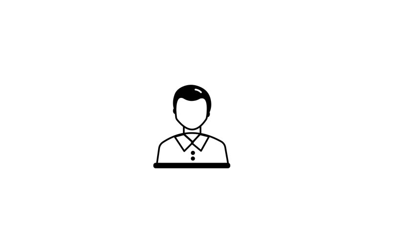 Grab this animated linear icon depicting campfire cooking