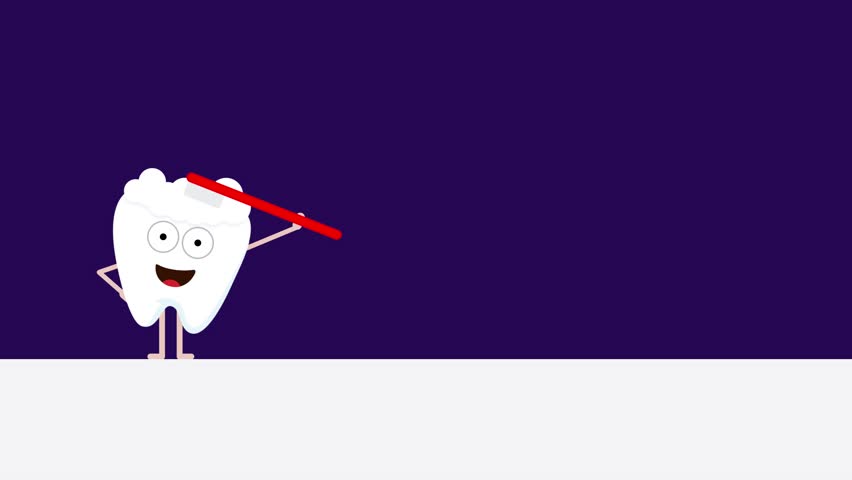 2D Animation teeth Graphics in Full Hd, Flat Animation