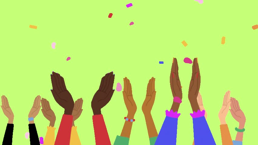 Animation of Group of Hands Clapping isolated black background. Multicultural People hand Applause. Human Appreciation and Congratulations
 Royalty-Free Stock Footage #3452525701