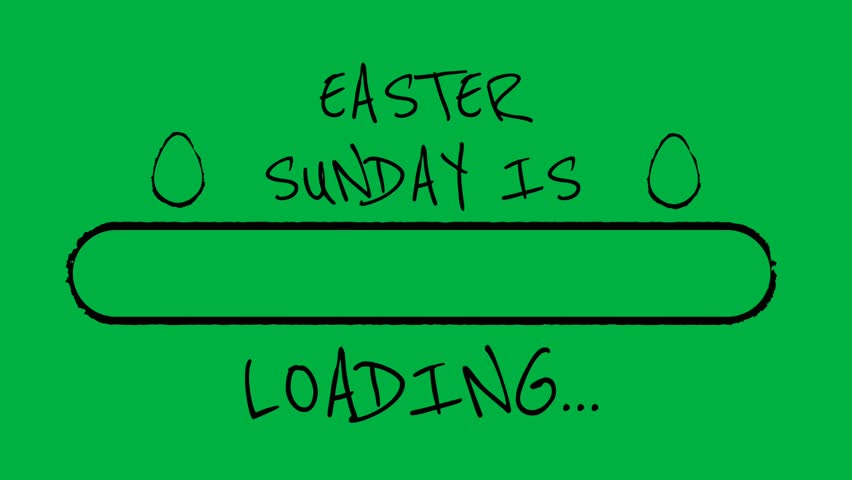 Easter Sunday is loading concept animation on green screen. Seamless loading bar with loading easter Sunday text. Royalty-Free Stock Footage #3452548295