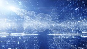 Binary blockchain chain mining animation. - Powered by Shutterstock - Get 15% off with code: PIKWIZARD15