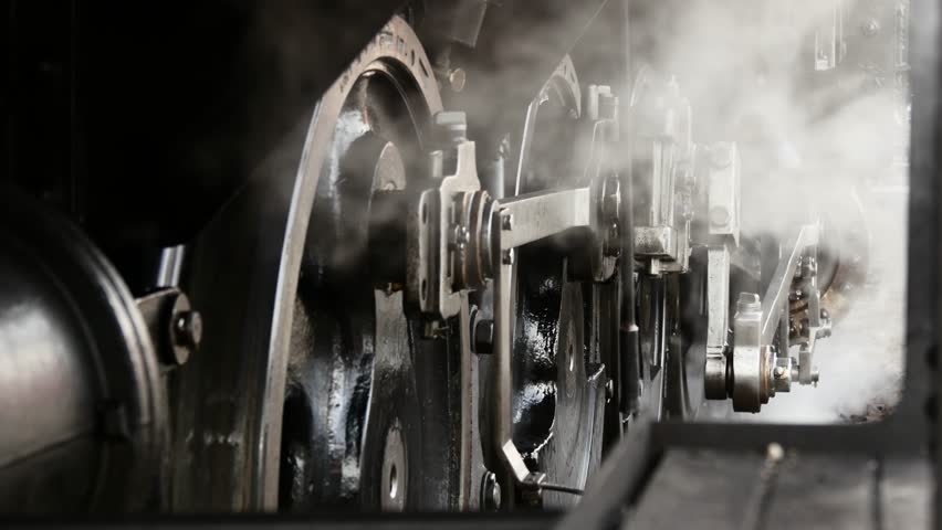 The Train Wheel of Steam Locomotive