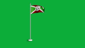 Flag of C-A-R. Flag of C-A-R Waving in the wind, Green screen, High quality HD resolution, Slow Motion, Realistic Animation, footage, project, video, mp4