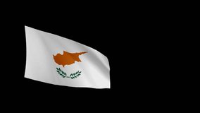 Flag of CYPRUSS. Flag of CYPRUSS Waving in the wind, Green screen, High quality HD resolution, Slow Motion, Realistic Animation, footage, project, video, mp4
