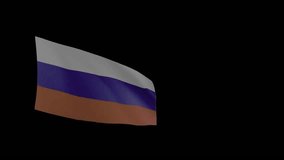 Flag of RUSSIA. Flag of RUSSIA Waving in the wind, Green screen, High quality HD resolution, Slow Motion, Realistic Animation, footage, project, video, mp4