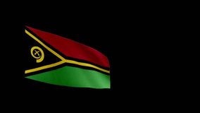 Flag of VANUATU. Flag of VANUATU Waving in the wind, Green screen, High quality HD resolution, Slow Motion, Realistic Animation, footage, project, video, mp4