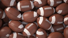 American football or rugby ball transition. 3d animation - Powered by Shutterstock - Get 15% off with code: PIKWIZARD15