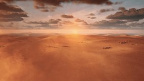 Gorgeous sunset aerial view with lone trees in the Sahara Desert, Saudi Arabia. - Powered by Shutterstock - Get 15% off with code: PIKWIZARD15