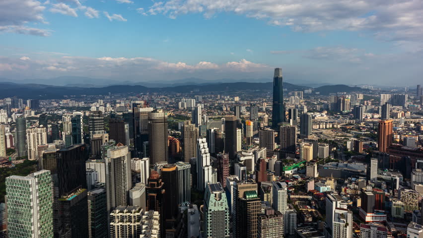 aerial shot of Kuala Lumpur