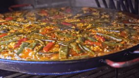 Authentic Cooking Experience: Real-Time Video of Cooking Paella in 4K Ultra HD Resolution