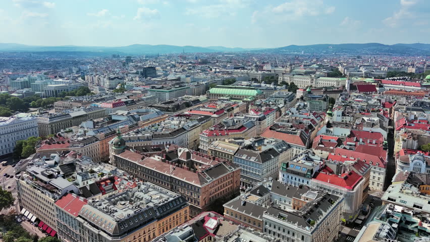 Aerial View of Vienna, Austria: Capital City of Austria from Aerial Perspective