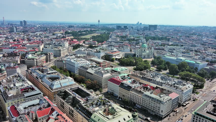 Aerial View of Vienna, Austria: Capital City of Austria from Aerial Perspective
