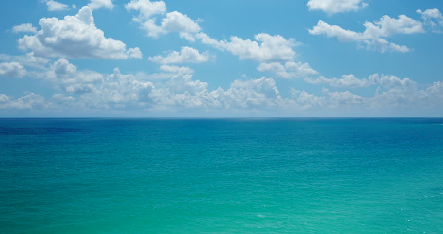 Seascape background horizontal Nature video Aerial view Blue sea and sky horizontal. High quality video ProRes422 Royalty-Free Stock Footage #3453221545