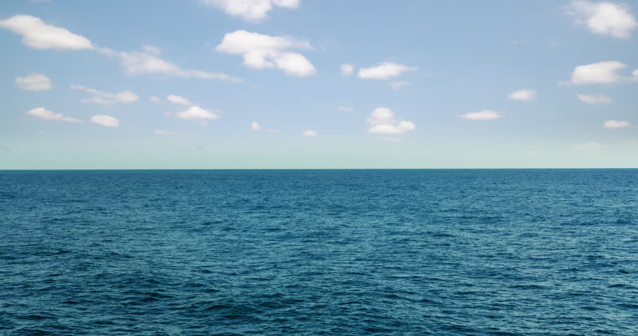 Nature video Aerial view Blue sea and sky horizontal. High quality video ProRes422