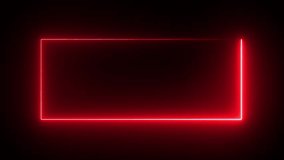 Neon abstract rectangle shape line animation. - Powered by Shutterstock - Get 15% off with code: PIKWIZARD15