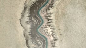 long river meandering in the desert, aerial view
Top down drone view,4K, 2024
 - Powered by Shutterstock - Get 15% off with code: PIKWIZARD15
