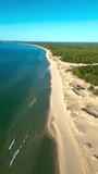 Drone video of Nordhouse dunes lakeshore 