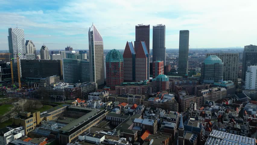 A captivating aerial perspective of The Hague