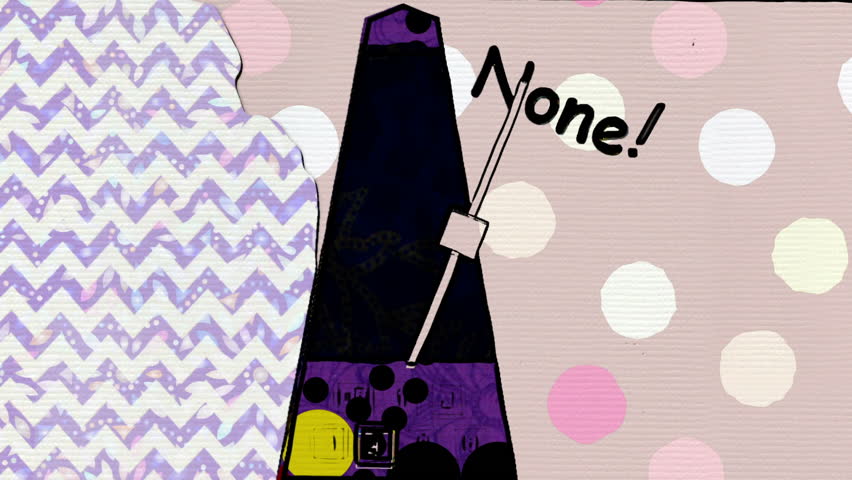 Metronome clicking all or none text concept