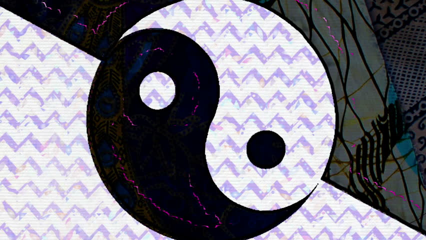 Yin and yang hand draw animation