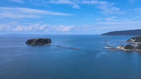 Drone footage of Iwai Coast, Minamiboso City, Chiba Prefecture, Japan