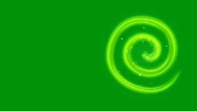 Light swirl top quality animated green screen 4k, Easy editable green screen video, high quality vector 3D illustration. Top choice green screen background