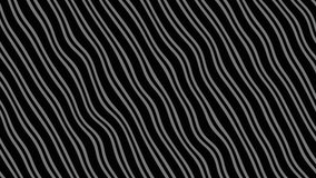 Geometric Shapes Form a Wave. Abstract motion, black and white, 3d rendering, 4k resolution