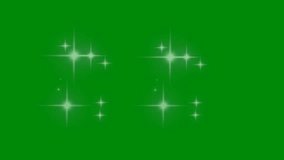 Glitter star top quality animated green screen 4k, Easy editable green screen video, high quality vector 3D illustration. Top choice green screen background