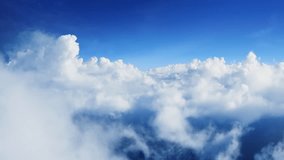 An endless flight through the clouds. Daytime. Realistic 3d animation. Loop. - Powered by Shutterstock - Get 15% off with code: PIKWIZARD15
