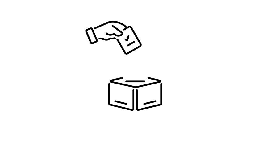 Download this linear animated icon of feedback box 
