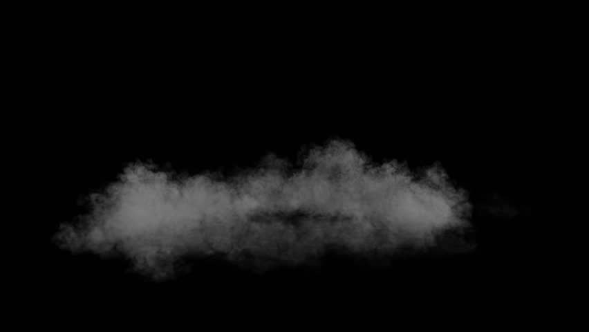 Smoke shockwave explosion on black and green background