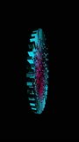 Abstract Geometric Transformation Motion 3D Elements vertical video