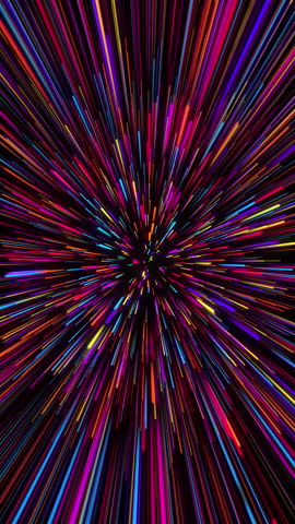 Abstract Colorful Light Speed Neon Streaks Looping Background