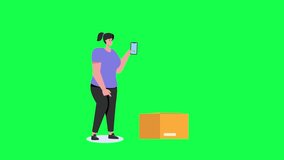 Product Launch Animated Illustration with Green Screen Background